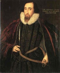 Portrait Of Sir Thomas Lucas, Knight Of St. Johns,          Colchester, Standing Three Quarter Length...
