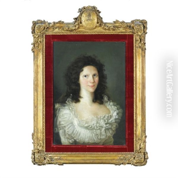 Portrait De Jeune Femme, En Buste, Portant Une Robe De Mousseline - view 1