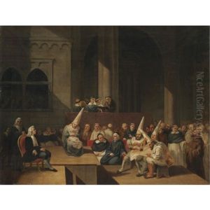 A Church Interior With An Auto Da Fe by Francisco Goya Fuendetodos