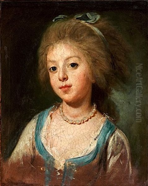 Portrait De Jeune Fille Au Ruban Bleu - view 1
