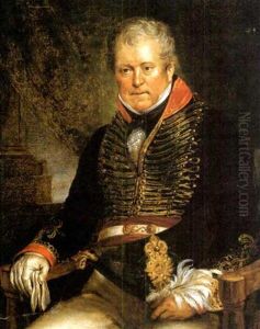 Portrait D'un General Assis, Tenant Un Bicorne