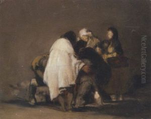 A Figure Group by Francisco Goya Fuendetodos