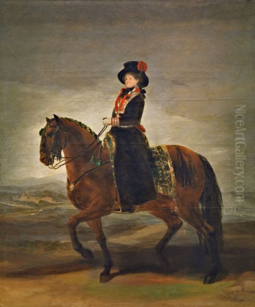 Equestrian Portrait Of Queen Maria Luisa Of Spain - view 1