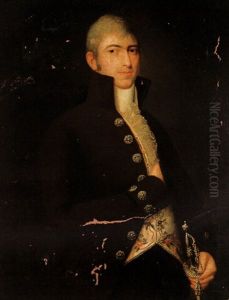 Portrait Of The Conde De Fuentes, Half-length, Wearing A Black Coat And An Embroidered Waistcoat by Francisco Goya Fuendetodos