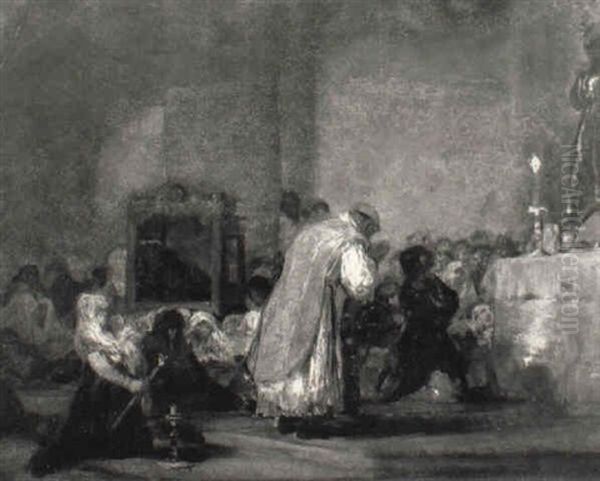 Priest Celebrating A Mass Of Purification - view 1
