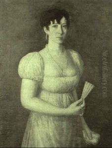 Portrait Of A Lady Wearing A Double String Of Pearls by Francisco Goya Fuendetodos