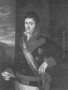 Portrait Of King Ferdinand Vii, Half Length, In Military    Uniform With The Order Of The Golden Fleece by Francisco Goya Fuendetodos