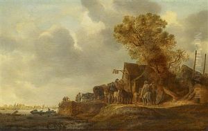 Wirtshaus Mit Aushangeschild by Jan Josefsz. van Goyen
