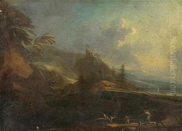 Landschaft Mit Wanderern (+ Landschaft Mit Baumfallern, 2 Works) - view 1