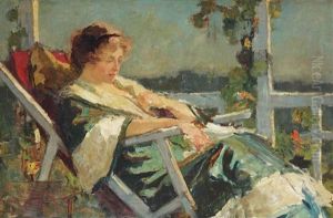 On The Veranda by Robert Archibalt Graafland