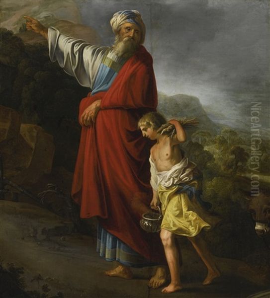 Abraham And Isaac On Their Way To The Sacrifice In Moriah (genesis 22:8) - view 1