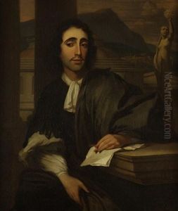 Portrait D'homme Devant Une Sculpture