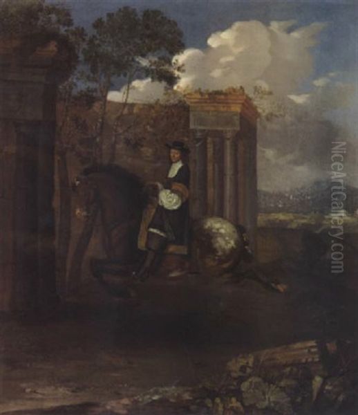 Reiter In Einer Ruinenlandschaft - view 1