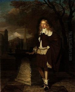 Portrait Of A Young Gentleman, Standing In The Grounds Of A Villa