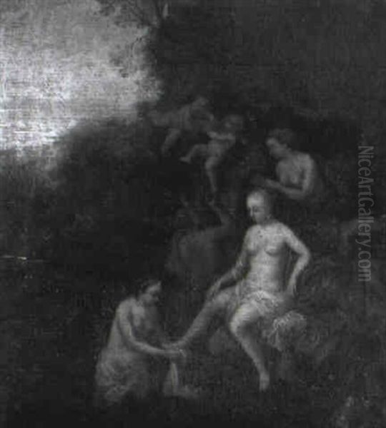 Women Bathing At A Pool - view 1