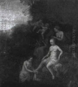 Women Bathing At A Pool