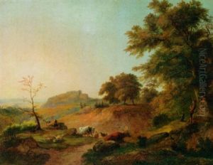 An Italianate Landscape With A Herdsman And His Cattle An Italianate Landscape With A Herdsman And His Cattle