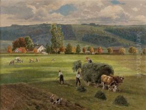 Bei Der Heuernte by Wilhelm Graebhein