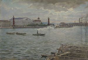 View Of The Spit Of Vasilievsky Island, Petrograd View Of The Spit Of Vasilievsky Island, Petrograd