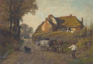 Meeting A Friend On The Way Home by Alfred Fitzwalter Grace