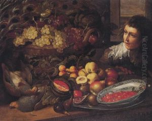 Grosses Fruchtesstilleben Mit Einem Pagen by Gommaert Van Der Gracht