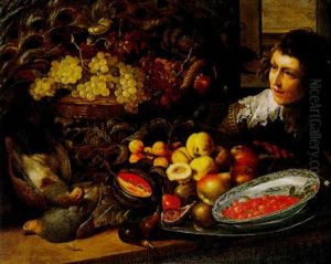 Grosses Fruchtestilleben Mit Einem Pagen by Gommaert Van Der Gracht