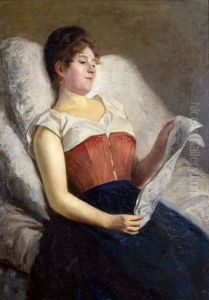 Donna Che Legge by Napoleone (Luigi) Grady