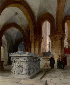 Der Chor Des Magdeburger Domes Mit Dem Grabmal Der Konigin Editha by Karl Georg Anton Graeb