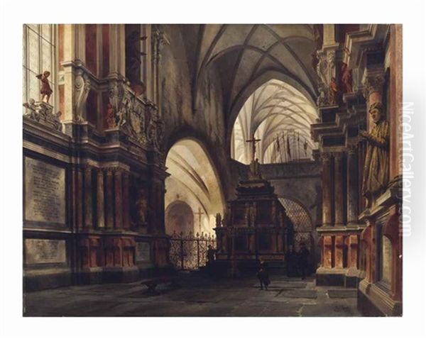 Interior Of The Cathedral Of Freiberg - view 1
