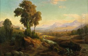 Sizilianische Landschaft Bei Palermo Im Abendlicht Mit Dem Monte Abbate Und Dem Monte Griffone In Den Madonie-bergen