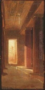 Entwurf Zu Einem Bilde Im Aegyptischen Hof Des Museums Zu Berlin by Karl Georg Anton Graeb