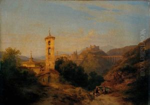 Ansicht Von Spoleto by Karl Georg Anton Graeb