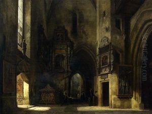 Inneres Einer Suddeutschen Kirche by Paul Graeb