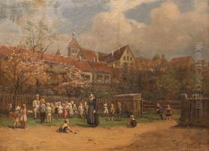Children In The Square by Georg Graef