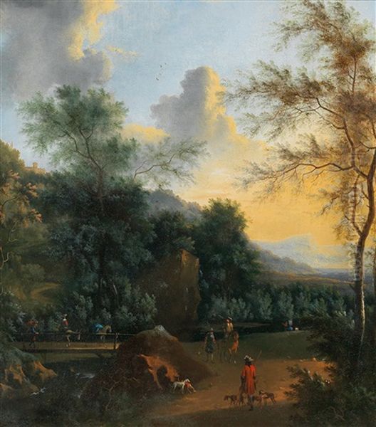 A Landscape Featuring Hunting Scenes - view 1