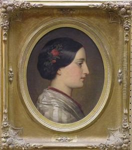 Profile Portrait (+ Another; Pair) by Albert Graefle