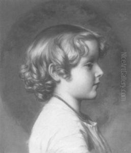 Profile Portrait Of A Young Boy by Albert Graefle