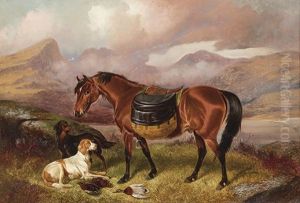 Paisaje Con Caballo Y Perro