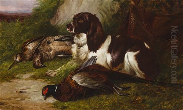 Spaniel With Game - view 1