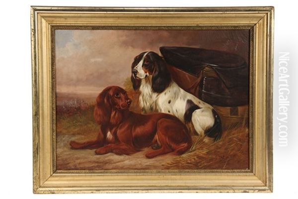 Two Setters With Game Basket - view 1