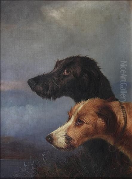 Two Terriers Before A Lakeland View - view 1