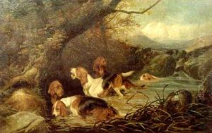 Otterhounds On The Scent by Colin Graeme