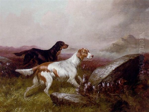 Two Setters And Grouse - view 1