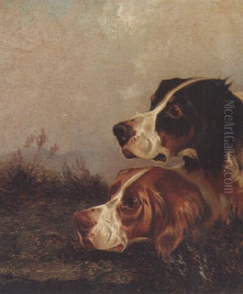 Setters In A Highland Landscape - view 1