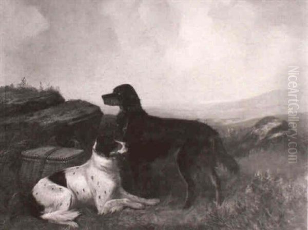 Two Setters In A Highland Landscape - view 1
