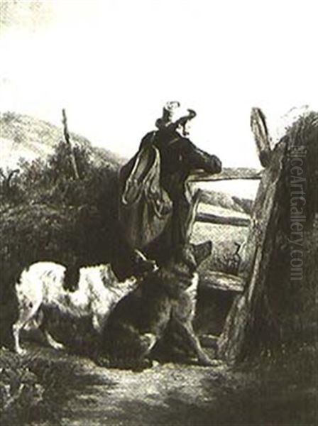 A Hunter And His Dogs - view 1