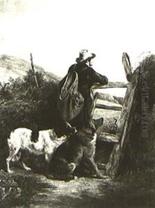 A Hunter And His Dogs A Hunter And His Dogs