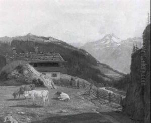 Auf Der Alm by Theodor Graetz