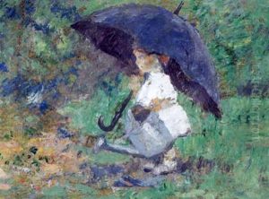 Child With Watering Can by Carl Graf