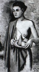 Stehender Weiblicher Halbakt by Gottfried Graf